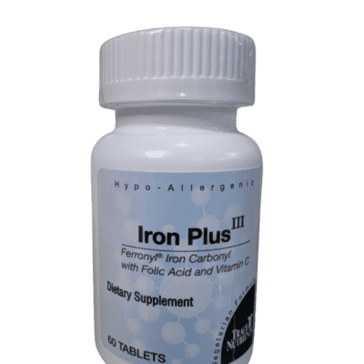 Iron Plus III dietary supplement pills.