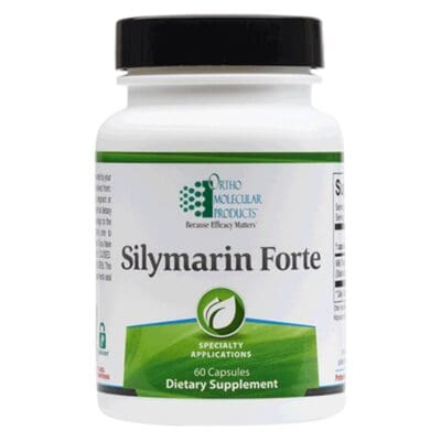 Silymarin Forte supplement, 60 capsules.