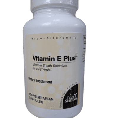 Vitamin E Plus Selenium supplement, 120 capsules.