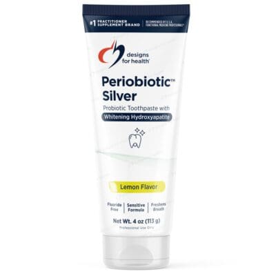 Periobiotic Silver probiotic toothpaste, lemon.